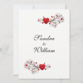 Hearts Wedding Uitnodiging (Achterkant)