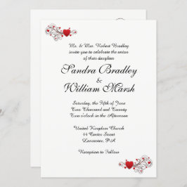 Hearts Wedding Uitnodiging