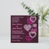 Hearts Wedding Uitnodiging (Staand voorkant)