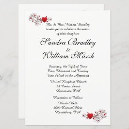 Hearts Wedding Uitnodiging