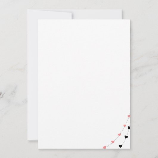 Hearts Wedding Uitnodiging (Achterkant)