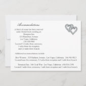 Hearts White Wedding Enclosure Kaarten (Voorkant)