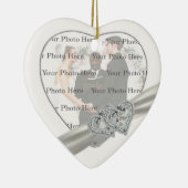 Hearts White Wedding Heart Ornament (Rechts)