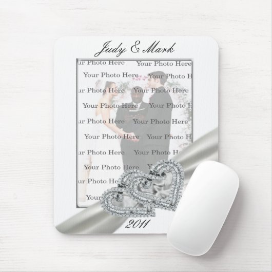 Hearts White Wedding Muismat (Met muis)