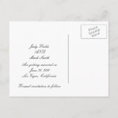 Hearts White Wedding Save The Date Briefkaart (Achterkant)