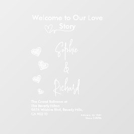 Hearts White Weddings Celebrating Love Romance Raamsticker