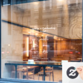 Hearts White Weddings Celebrating Love Romance Raamsticker (Cafe Raam)