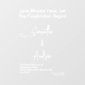 Hearts White Weddings Celebrating Love Romance Raamsticker (Vel)