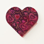 Hearts Wool Texture Romantic Love Valentijnsdag Notitieboek (Achterkant)