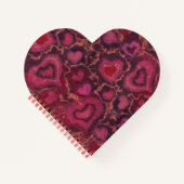 Hearts Wool Texture Romantic Love Valentijnsdag Notitieboek (Voorkant)