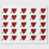 Hearts Wrapping Paper Cadeaupapier (Vlak)