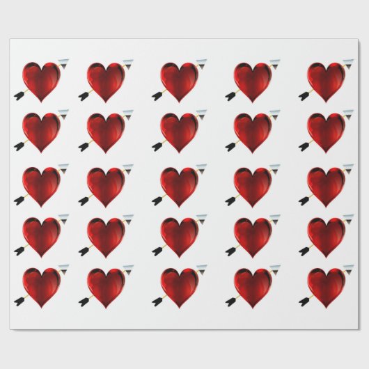 Hearts Wrapping Paper Cadeaupapier (Vlak)