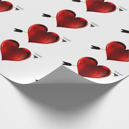 Hearts Wrapping Paper Cadeaupapier (Hoek)