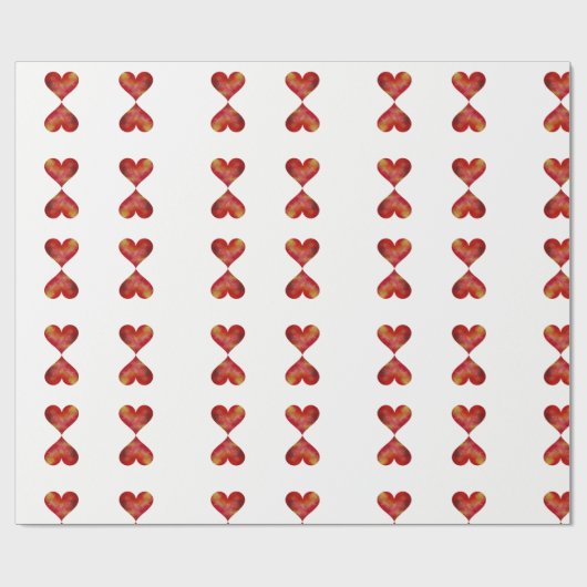 Hearts Wrapping Paper Cadeaupapier (Vlak)