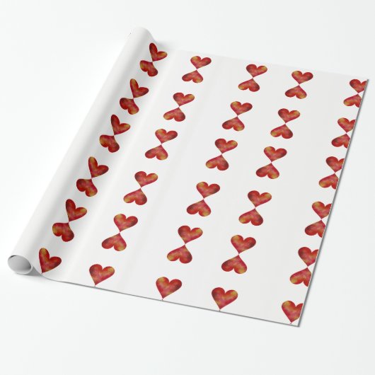 Hearts Wrapping Paper Cadeaupapier (Uitgerold)