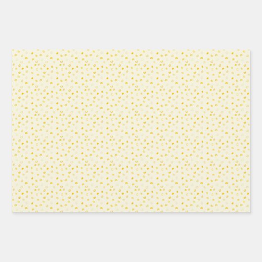Hearts-Yellow Wedding-Moederdag-Valentijn Inpakpapier Vel (Voorkant 2)