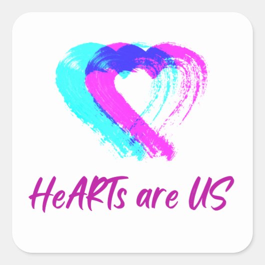 HeARTsareUS Sticker (Voorkant)