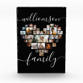 HeartShaped Photo Collage Family Script Caligraphy Fotoblokken