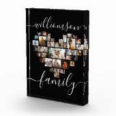 HeartShaped Photo Collage Family Script Caligraphy Fotoblokken (Rechts)