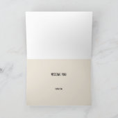 Heartsick frog op log mist je wenskaart kaart (Binnen)