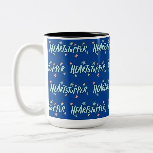 Heartstopper blauw tweekleurige koffiemok (Links)