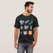 Heartstopper Charlie's Journal Stickers T-shirt (Voorkant volledig)