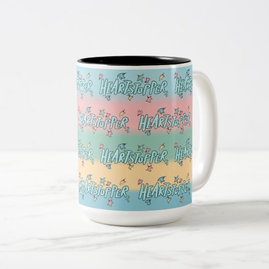 Heartstopper Kleurrijk Tweekleurige Koffiemok (Voorkant rechts)