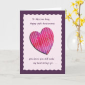 Heartstrings 35th Wedding Jubileum Kaart (Gele Bloem)