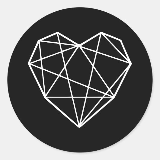 Heartstrings Bruiloft Ronde Sticker (Voorkant)
