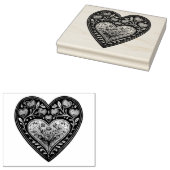 Heartstrings Craft: Gouache Valentijn Hearts Rubberstempel (Gestempeld)