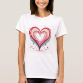 Heartstrings Harmony T-shirt Velentine Day T-shirt (Voorkant)
