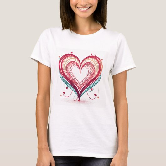 Heartstrings Harmony T-shirt Velentine Day T-shirt (Voorkant)
