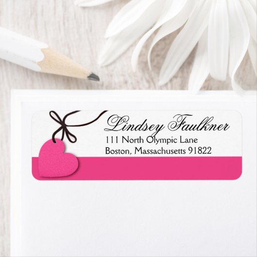 Heartstrings heet roze etiket (Insitu)