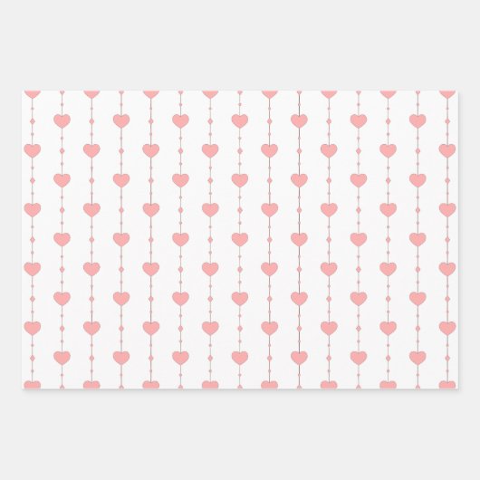 Heartstrings in Pink Inpakpapier Vel (Voorkant 2)