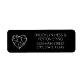 Heartstrings Trouwadreslabel Etiket (Voorkant)