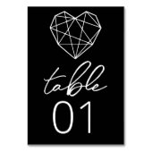 Heartstrings Trouwtafel nummer Kaart (Voorkant)