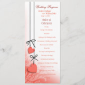 Heartstrings Weddenprogramma-perzik Programmakaart (Voorkant)