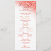 Heartstrings Weddenprogramma-perzik Programmakaart (Achterkant)