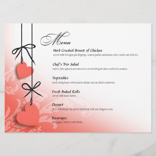 Hearttekenreeksen De binnenste menupagina Menu (Voorkant)