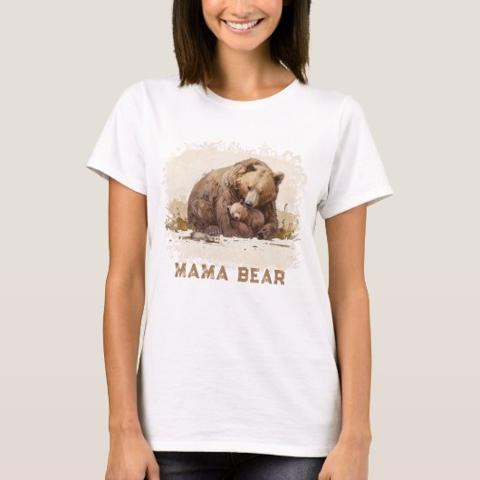 Heartwarming AP72 MAMA BEER Cub Moederdag Kaart T-shirt (Voorkant)
