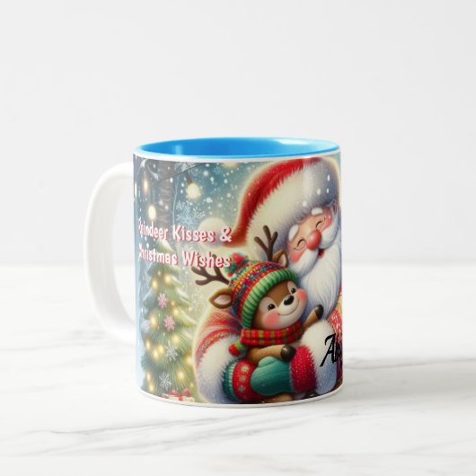 Heartwarming Christmas Coffee Cup Tweekleurige Koffiemok (Voorkant links)
