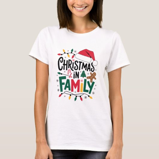 Heartwarming Christmas in Family T-Shirt for Festi (Voorkant)