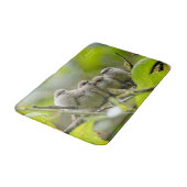 Heartwarming Cute Bushtits Songbird Family Foto Badmat (Gekanteld)