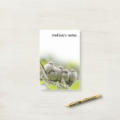 Heartwarming Cute Bushtits Songbird Family Foto Post-it® Notes (Op bureau)