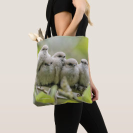 Heartwarming Cute Bushtits Songbird Family Foto Tote Bag