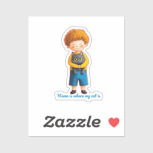 Heartwarming Feline Sticker