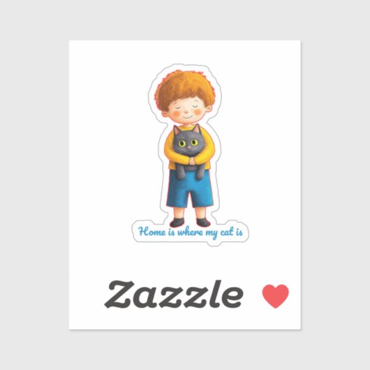 Heartwarming Feline Sticker (Vel)