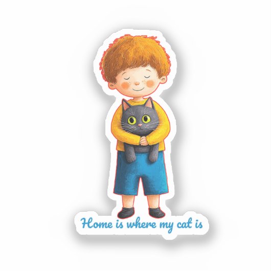 Heartwarming Feline Sticker (Voorkant)