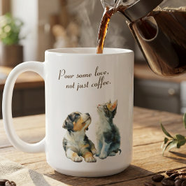 Heartwarming Gaze: Pour Some Love Custom Koffiemok