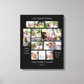 Heartwarming Quotes 11 Fotocollage Zwart Canvas Afdruk (Voorkant)